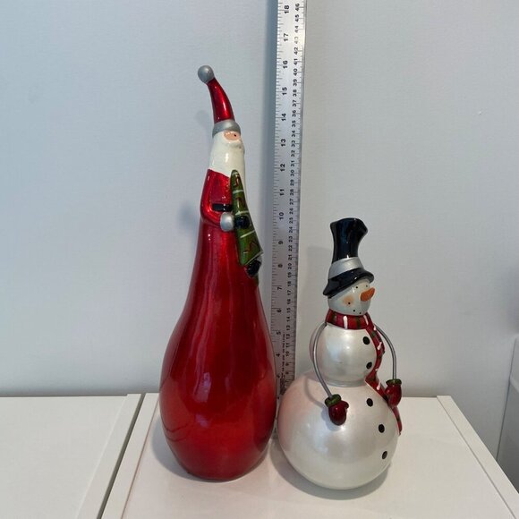 Santa & Snowman Ceramic Christmas home Decor Set Holidays decoration Christmas - Picture 10 of 14